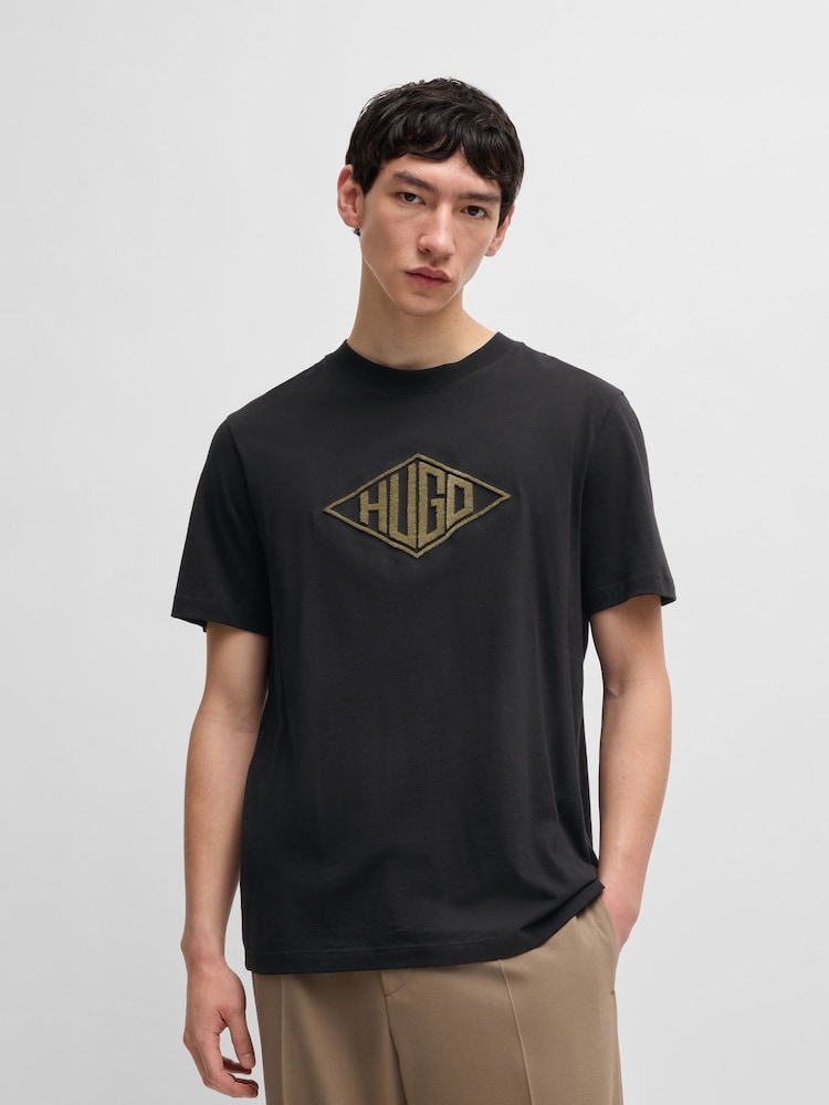 HUGO Black Diamond 100% Cotton Logo T-Shirt - Image 1 of 5