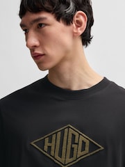 HUGO Black Diamond 100% Cotton Logo T-Shirt - Image 4 of 5