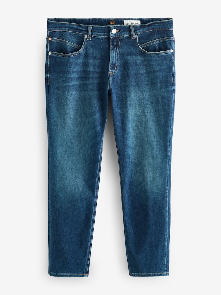 BOSS Blue Slim Fit Dark Wash Stretch Denim Jeans - Image 1 of 1