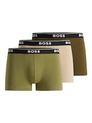BOSS Cream Power Logo Boxers 3 Pack - Image 1 of 7