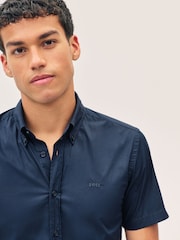 BOSS Navy Blue Slim Fit Roan Shirt - Image 3 of 6