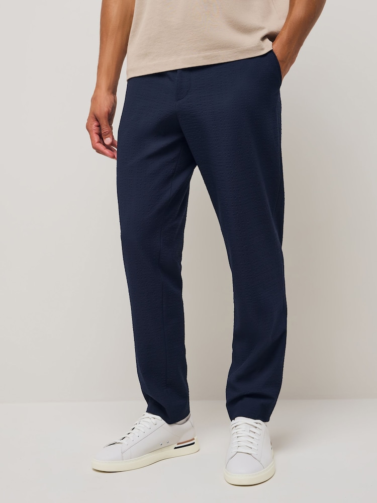 BOSS Blue Perin Tapered-Fit Suit Trousers - Image 1 of 5