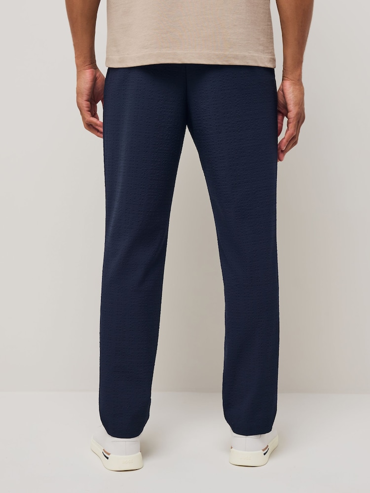BOSS Blue Perin Tapered-Fit Suit Trousers - Image 2 of 5 BOSS Blue Perin Tapered-Fit Suit Trousers - Image 2 of 5