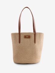 BOSS Natural Raffia Tote Bag - Image 2 of 8