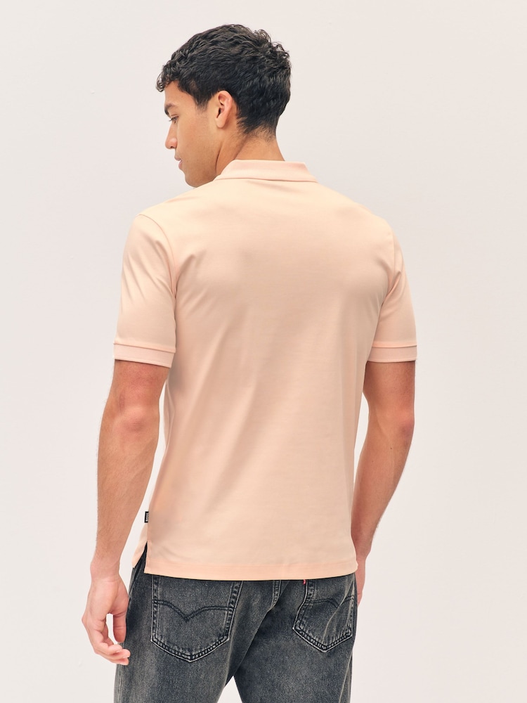 BOSS Orange Phillipson Slim-Fit 100% Cotton Polo Shirt - Image 2 of 5