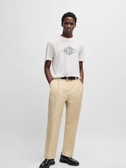 HUGO White Diamond 100% Cotton Logo T-Shirt - Image 2 of 5