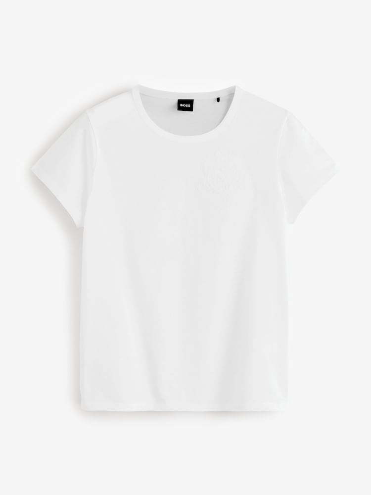 BOSS 100% Cotton Embroidered Jersey T-Shirt - Imagen 1 de 1
