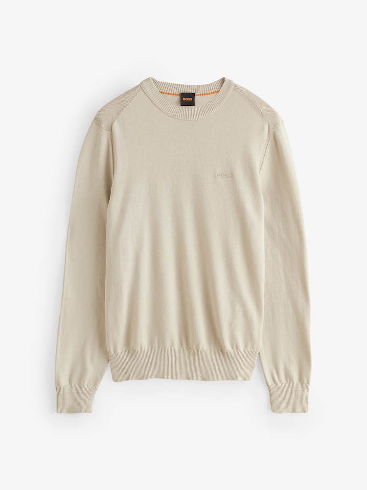 BOSS Cream Asac Regular-Fit Logo Jumper - Image 1 of 1