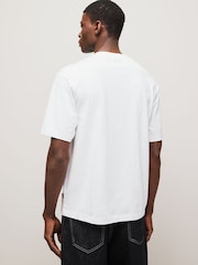 BOSS White Relaxed-Fit 100% Cotton Logo T-Shirt - Image 2 of 4