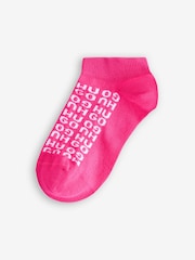 HUGO Pink Logo Ankle Socks 3 Pack - Image 4 of 6