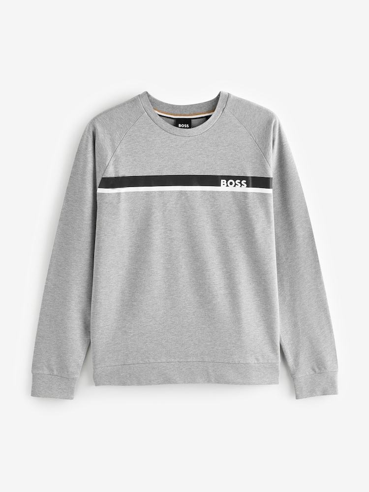 BOSS Grey 100% Cotton Authentic Logo Sweatshirt - Image 1 of 1