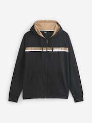 BOSS Black 100% Cotton Authentic Logo Hooded Jacket - Image 1 of 1