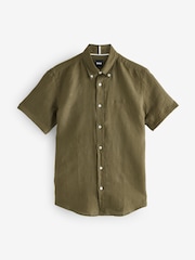 BOSS Green Slim Fit Roan 100% Linen Shirt - Image 1 of 1