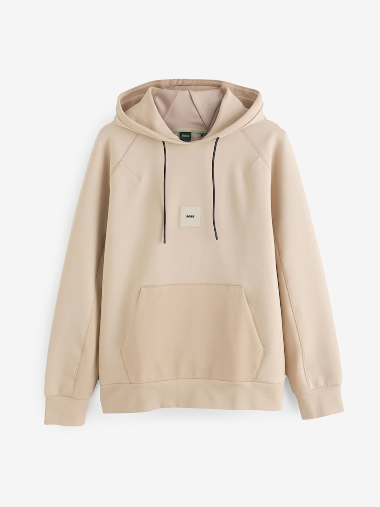 Коричневый - BOSS Regular-Fit Box Logo Hoodie - Image 4 of 4
