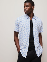 BOSS Blue Slim Fit Roan Shirt - Image 1 of 5