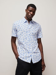 BOSS Blue Slim Fit Roan Shirt - Image 2 of 5