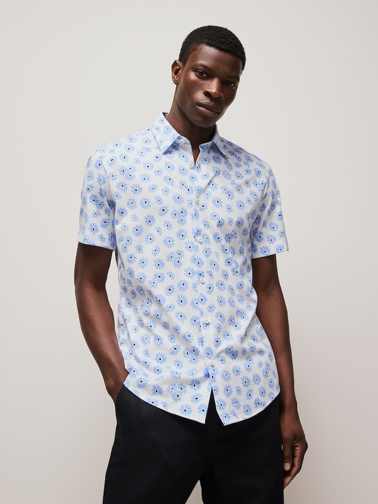 BOSS Blue Slim Fit Roan Shirt - Image 2 of 5