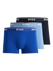 Синий - BOSS Power Logo Boxers 3 Pack - Image 1 of 7