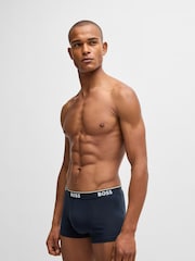 Синий - BOSS Power Logo Boxers 3 Pack - Image 2 of 7