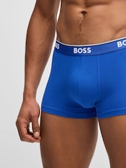 Синий - BOSS Power Logo Boxers 3 Pack - Image 3 of 7