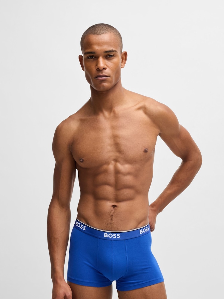 BOSS Blue Power Logo Boxers 3 Pack - Image 6 of 7
