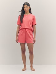 BOSS Pink Regular Fit Logo T-Shirt - Image 3 of 6