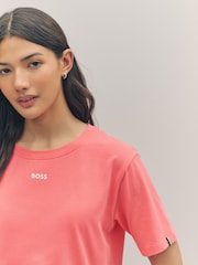 BOSS Pink Regular Fit Logo T-Shirt - Image 4 of 6