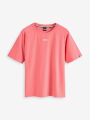 BOSS Pink Regular Fit Logo T-Shirt - Image 6 of 6