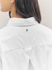 BOSS White Embroidered Logo 100% Cotton Shirt - Image 7 of 10