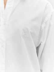 BOSS White Embroidered Logo 100% Cotton Shirt - Image 9 of 10
