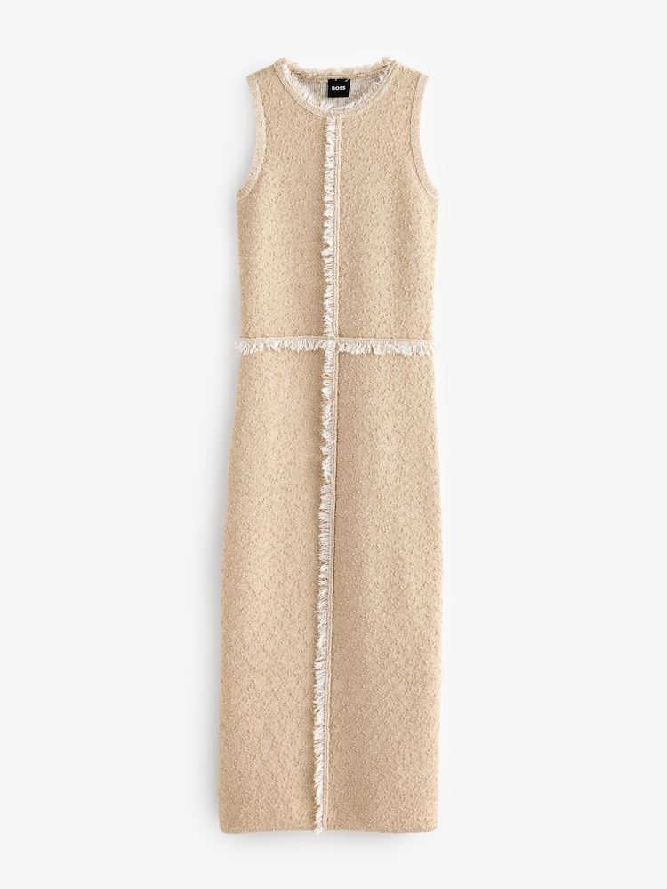 BOSS Natural Fovina Knitted Sleevless Dress - Image 5 of 5