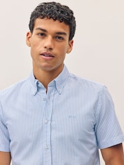 BOSS Sky Blue Roan Slim-Fit Shirt - Image 3 of 5