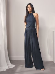 BOSS Halterneck Pleated Jumpsuit - Imagen 1 de 5