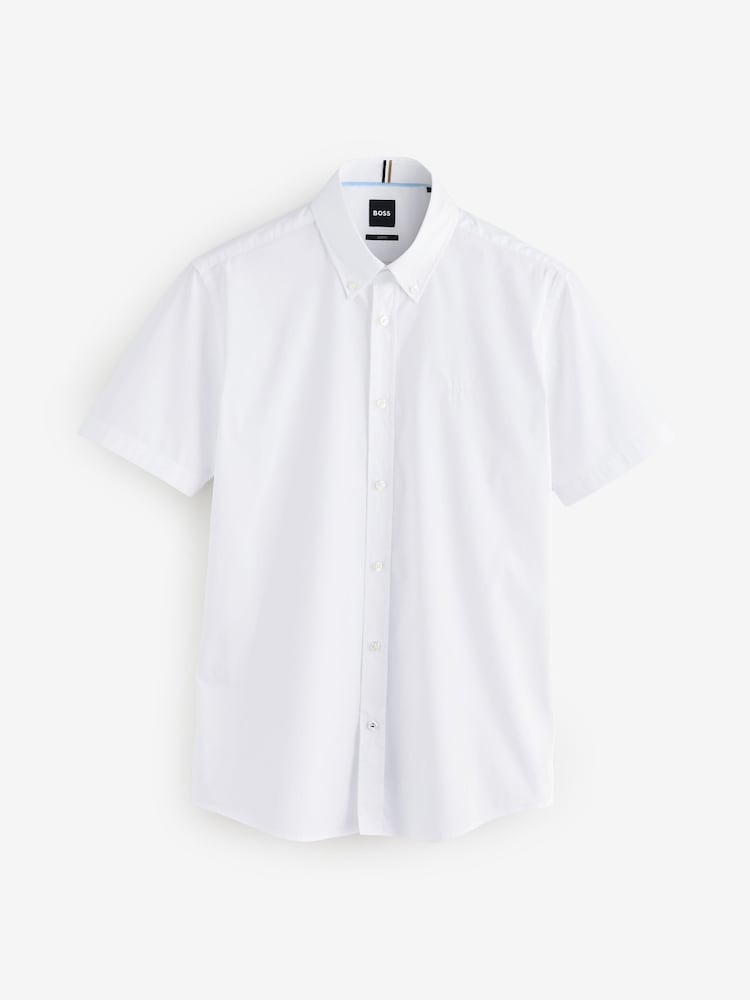 BOSS White Slim Fit Roan Shirt - Image 1 of 1
