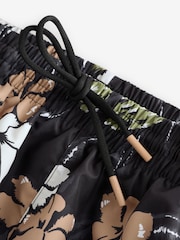 BOSS Black Piranha Printed Swim Shorts - Image 4 of 4