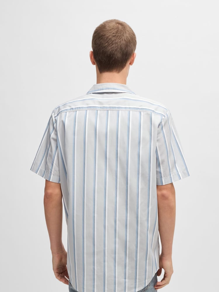 HUGO Grey Relaxed Fit Ellino 100% Cotton Shirt - Image 2 of 6 HUGO Grey Relaxed Fit Ellino 100% Cotton Shirt - Image 2 of 6