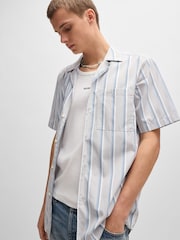 HUGO Grey Relaxed Fit Ellino 100% Cotton Shirt - Image 5 of 6
