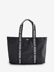 HUGO Black Bel Logo Handle Tote Bag - Image 1 of 1
