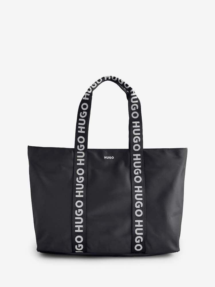 HUGO Black Bel Logo Handle Tote Bag - Image 1 of 1