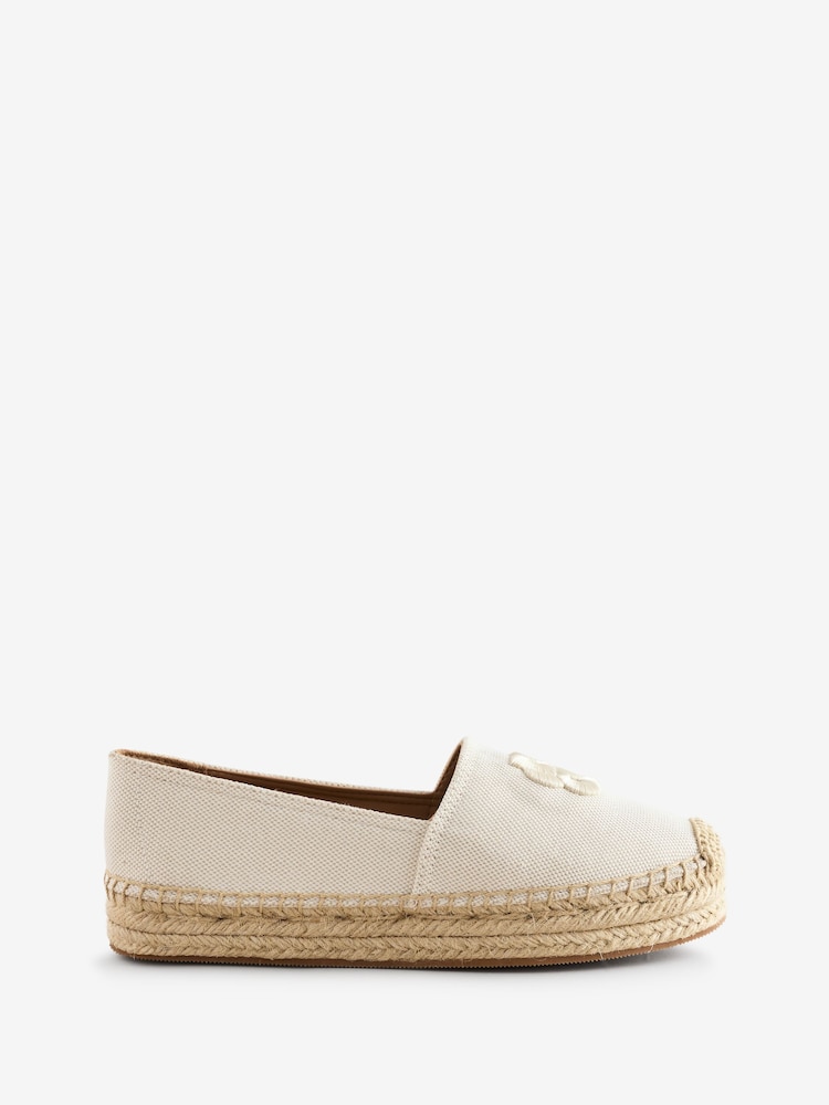 BOSS Cream Logo Espadrilles Shoes - Image 1 of 5 BOSS Cream Logo Espadrilles Shoes - Image 1 of 5