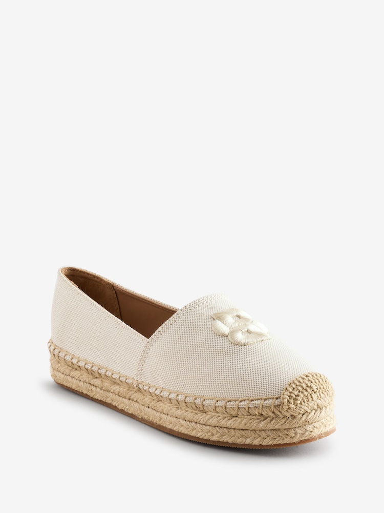 BOSS Cream Logo Espadrilles Shoes - Image 2 of 5 BOSS Cream Logo Espadrilles Shoes - Image 2 of 5