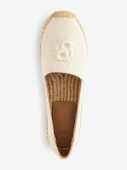 BOSS Cream Logo Espadrilles Shoes - Image 3 of 5