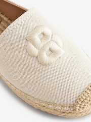 BOSS Cream Logo Espadrilles Shoes - Image 4 of 5