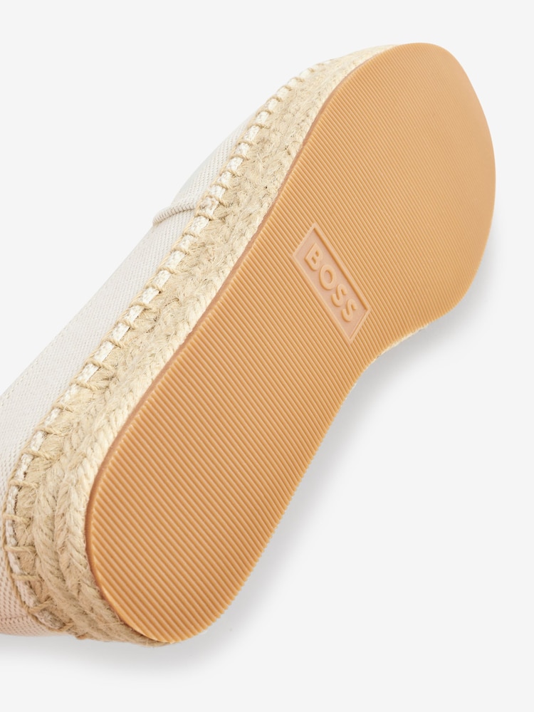 BOSS Cream Logo Espadrilles Shoes - Image 5 of 5 BOSS Cream Logo Espadrilles Shoes - Image 5 of 5