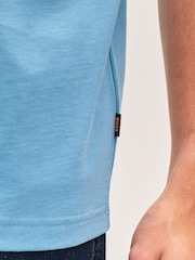 BOSS Blue Regular Fit Cotton Graphic Print T-Shirt - Image 4 of 5