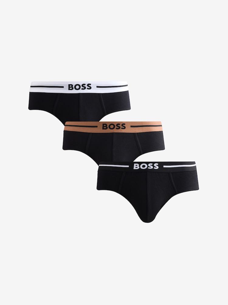 BOSS Black Logo Briefs 3 Pack - Image 1 of 6 BOSS Black Logo Briefs 3 Pack - Image 1 of 6