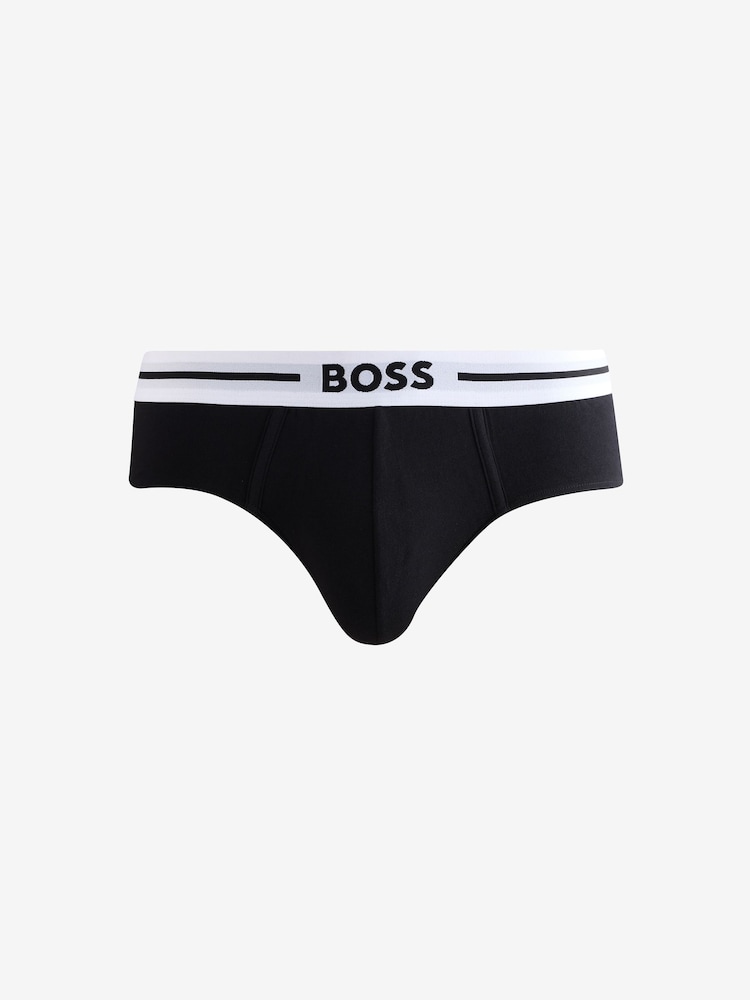 BOSS Black Logo Briefs 3 Pack - Image 2 of 6