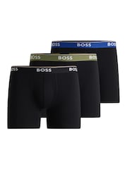 Черный - BOSS Power Logo Boxers 3 Pack - Image 1 of 7