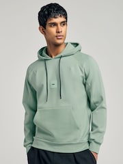 Зеленый - BOSS Regular-Fit Box Logo Hoodie - Image 1 of 4