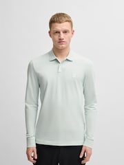 BOSS Blue Paaserby Long Sleeve Polo Shirt - Image 1 of 7